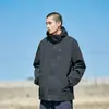 Chaqueta impermeable forrada de polar, ropa de trabajo de comercio exterior, abrigo cortavientos, chaqueta tres en uno para hombre, impresión de logo personalizada