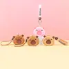 Porta-moedas de Silicone Desenho Animado Fofo, Mini Bolsa Infantil, Bolsa para Fone de Ouvido, Pingente, Chaveiro Feminino, Acessórios, Bolsa de Pendurar