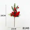 Flor de simulação Arranjo de flores de bagas de Natal Adereços para fotografia de desktop Acessórios de guirlanda Decorações de árvore de Natal Decoração flor de simulação
