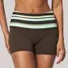 Em EstoqueNovo Modelo de Shorts Esportivos de Corrida de Secagem Rápida para Fitness, Comprimento Três Quartos, Design Color Block, Alta Elasticidade, Calça com Controle de Barriga