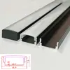 Canaleta de Luz Negra Mate 1709LED Tira de Luz Dura Carcasa de Aluminio para Canaleta Gabinete de Joyería Gabinete de Tira de Aluminio Tira de Luz Oculta