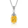 Tiktok Más Vendido Colgante Flor de Hielo de Gema Lágrima de Rupert Incrustado con Diamante de Alto Carbono Collar para Mujer Transmisión en Vivo Dropshipping