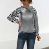 Sudadera Casual con Capucha y Rayas de Moda Otoño 2026 para Mujer, Manga Larga, Tendencia, para Tiendas Independientes, Amazon y Wish