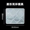 Molde de Resina Cristal DIY Brincos Geométricos Pingente Assimétrico Molde de Silicone Modelo Artesanal de Resina