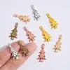 Pingente de Árvore de Natal Multicolorido DIY Acessórios de Joias de Liga Retro Pingente Decorativo para Colar Pulseira Venda Quente Transfronteiriça