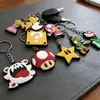 Nuevo Colgante Llavero Hongo de Dibujos Animados Decoración de Llavero Pvc Anime Japonés Colgante para Llaves Decoración de Mochila Figura