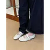 Zapatos planos Chuyuji de estilo francés con tira elástica cruzada y hebilla de metal, calzado clásico retro de colegial, estilo ballet, punta redonda, poco profundos