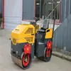 Rolador vibratório de chão de aço com duas rodas, máquina leve para compactação e nivelamento de estradas ranhuradas