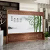 Pantalla divisoria para sala de estar, modelo nuevo 2025, pantalla exterior de imitación madera maciza, pantalla móvil de lujo para sala de estar y patio