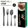 Vajilla de acero inoxidable 1010 transfronteriza de Amazon, caja de regalo, juego de 24 piezas de cuchillo, tenedor y cuchara para carne estilo occidental Jieyang