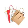 Bolso de Papel de Embalaje Marrón Personalizado Bolsa de Regalo Engrosada Logo Imprimible Café Té de Leche Pastelería Bolsas de Papel para Llevar
