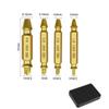 Extractor de Tornillos Transfronterizo Doble Cabezal Acero de Alta Velocidad 4341 Diente Deslizante Tornillo Dañado Anti-Rosca Juego de Herramientas Extractor de Alambre Roto