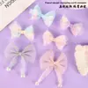 Cinta de Malla Lazo Accesorios para Ropa Pasador Nudo de Regalo Decoración de Empaque DIY Accesorios de Lazo Rosa