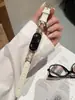 Conector Metálico Doble S Incrustado con Diamantes con Correa de Cuero es Adecuado para la Serie Xiaomi Mi Band 10/9/8