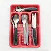 En Stock Set de 12 Piezas, Set de 16 Piezas, Set de 24 Piezas Charola de Plástico Cuchillo para Bistec Tenedor Cuchara Sudamericano Brasileño Juego de Cubiertos a Bajo Precio