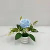 Simulação de noivado flor flor artificial rosa em vaso decoração de casamento vaso de flores layout de cena adereços casa pequenos ornamentos