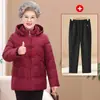 Chaqueta de Algodón de Invierno para Abuela con Forro de Felpa Ropa Gruesa de Algodón Abrigo de Algodón para Personas de Mediana Edad y Mayores Ropa de Abrigo Estilo Mamá Ropa de Invierno para Señoras Mayores
