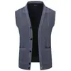 Suéter colete de malha para comércio exterior transfronteiriço, peça íntima masculina para outono e inverno, quente, justo, colete de malha jaqueta estilo masculino