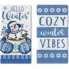 Paños de cocina navideños más vendidos transfronterizos, manteles estampados de temática navideña invernal y toallas festivas, todos personalizables