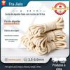 Corda de algodão com núcleo de 16 fios cor bege de fábrica 1,5-6mm este cordão de dente para DIY com piping branco linha aberta encadernação simples
