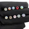 Auténticos Piercings de Lengua y Oreja de Acero de Titanio Brillante de 6 mm con Rosca Interna 1.0 Base Plana Body Piercing Yiwu Transfronterizo