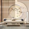 Novo estilo chinês decoração papel de parede cabeça terapia loja decoração flor e pássaro pano de parede centro de saúde empresa TV fundo parede sala de chá papel de parede