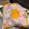 Cachecol quadrado de seda estilo europeu e americano 70cm vintage estampado com castanha de caju arte faixa de cabelo terno com lenço decorativo