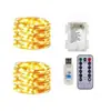 Luzes de fio de cobre USB controle remoto à prova d'água caixa de bateria luzes de fio de cobre led luzes decorativas de cordão para exterior luzes de Natal