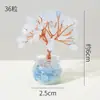 Adornos de árbol de cristal natural cornucopia árbol de la fortuna topacio grava de cristal diy planta en maceta de cristal adornos para coche