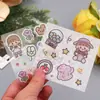 Pegatinas Transparentes para Niños Etiqueta Autoadhesiva de PVC Pegatinas Personalizadas Mascota Linda Creativa Dibujos Animados Pegatinas Transparentes Personalización