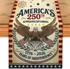 Camino de mesa para el Día de la Independencia de Estados Unidos 2026 Aniversario 250º Conmemorativo Mantel Decorativo Adecuado para Sala de Estar Mesa de Café Cocina Mesa de Comedor