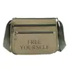 Bolso de Hombro Cruzado de Cuero para Hombre para Viajes de Negocios Casual Versátil Trabajo Bolso de Negocios para Hombres Bolso con Cremallera Multicapa Bolso de Celebridad de Internet Hombres
