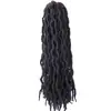 Pelucas Transfronterizas Cabello de Ganchillo Trenzas Rasta Afroamericanas y Europeas 18 pulgadas Goess Faux Locs Trenzas Rizadas