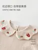 Camiseta base de manga larga para niños, colección primavera y otoño, estampado jacquard, camiseta con cuello, adecuada para que las niñas la usen como capa interior o exterior, suave y cómoda