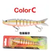 Isca dura de plástico 13,5 cm 18,8 g multi-seção, isca biônica de oito seções, conjunto de iscas artificiais para pesca de longa distância