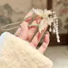 Grampo de Cabelo Vintage para Mulheres, Grampo de Cabelo Metálico de Alta Qualidade em Forma de U com Peônia, Grampo Sofisticado de Nicho, Acessório de Cabelo Estilo Antigo Venda por Atacado
