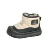 Botas de Neve para Meninas Inverno Espessadas Superfície de Couro para Meninos Impermeáveis Botas Curtas 2026 Novo Estilo Proteção contra Frio Aquecimento Sapatos de Pão para Crianças