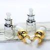 Garrafa de Vidro para Óleo Essencial com Ombro Transparente 20ml30ml50ml Frasco Conta-gotas Essência Produtos para Cuidados com a Pele Óleo Essencial para Fracionamento
