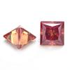 Forma Especial Color Princesa Cuadrado Chapado Rojo Sandía Moissanita Cuadrado Ángulo Recto Rojo Naranja Moissanita Piedra Desnuda Fabricante Venta al por Mayor