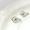 Nafoge Joyería de Plata al por Mayor Moda Temperamento Damas Pendientes de Plata de Ley 925 Incrustados con Pendientes de Perla Natural de Agua Dulce