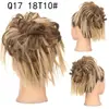Elástico de Cabelo Coque Desarrumado Rabo de Cavalo Baixo Comércio Exterior, Elástico Fofo Falso, Coque de Fonte, Elástico de Cabelo Coque Desarrumado Feminino de Fibra Sintética