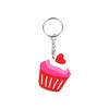 Llavero Nuevo Caliente Amor Transfronterizo PVC Goma Suave Accesorios Colgante de Bolsa Oso Rosa Colgante de Pastel