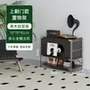 Armário de revistas com porta basculante estilo tronco de árvore Estante estilo japonês Estante com prateleiras Armário com gavetas Armário lateral para sala de estar Armário de armazenamento para entrada Armário de armazenamento nórdico