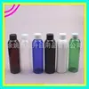 Botella blanca de 180 ml con tapa normal, botella de tapa de rosca azul, botella de PET negra de 180 ml con tapa de rosca, botella marrón para aceites esenciales