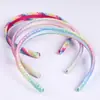 Faixa de Cabelo Estrela Amor Colorida da Moda Faixa de Cabelo Arco-Íris Degradê Sereia Acessórios de Cabelo para Festa Infantil