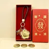 Llavero de Oro Puro 999 con Forma de Moneda Colgante para Bolso Venta al por Mayor Recuerdo Promoción en Transmisión en Vivo Regalo