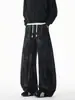 Pantalones deportivos de pana tie-dye para hombre, con pierna curva, tendencia de otoño, corte holgado, pierna ancha, pantalones deportivos casuales para hombre