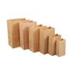 Bolsa de papel kraft con fondo cuadrado, punta occidental, para llevar, embalaje, para pan, tostadas, hamburguesas, bolsa de papel desechable