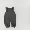 Conjunto de Otoño para Niños y Niñas, Peto de Punto Suave y Pegajoso con Rayas Verticales Multicolor con Camiseta Básica Casual de Color Sólido