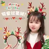 Diadema de Dibujos Animados Navideña para Niños 2025 Nuevo Estilo Diadema de Reno de Felpa para Niñas, Accesorio para el Cabello para Fotos y Lavado de Cara de Niñas Pequeñas